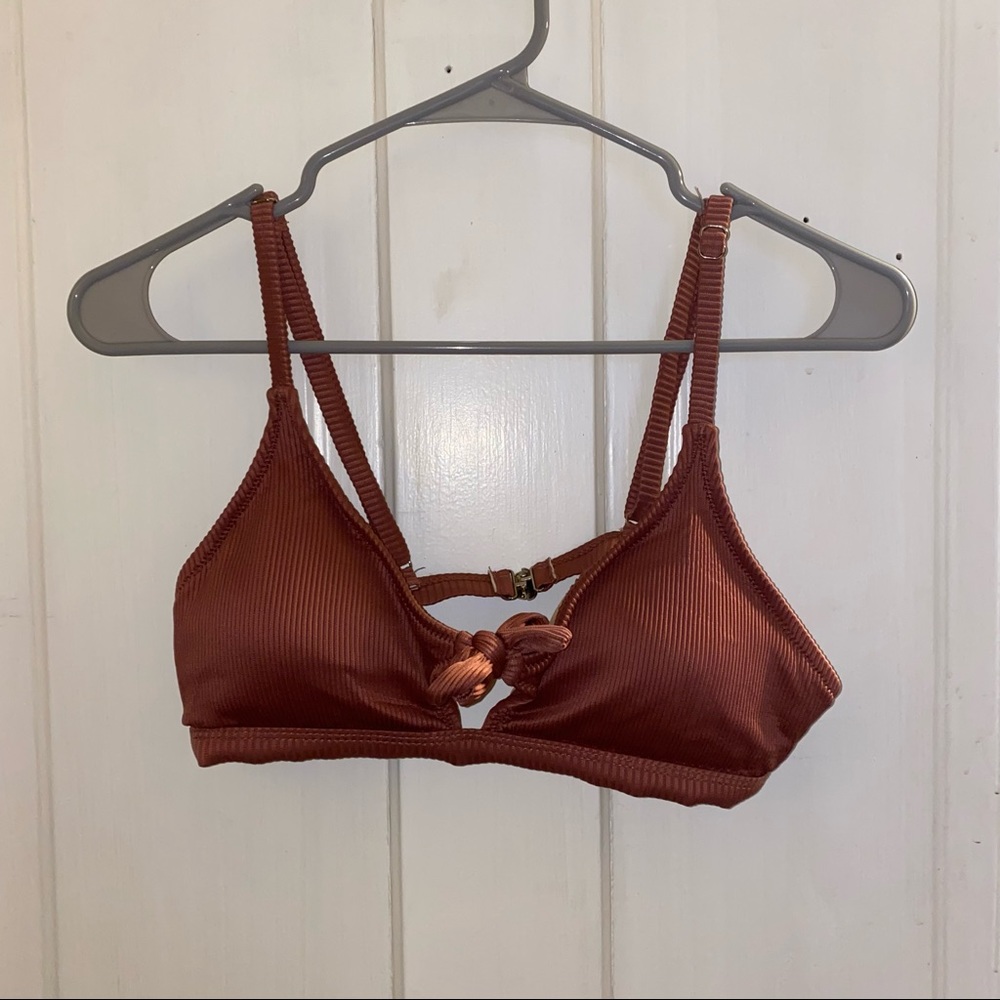 Mauve/Dusty Pink Ribbed Bikini